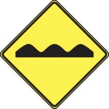 Accuform WARNING SIGN  DOUBLE ARROW 30 in  X 30 in FRW306RA